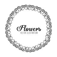 Black and white floral design N16