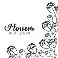 Black and white floral design N17