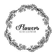 Black and white floral design N18