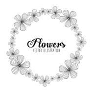 Black and white floral design N20