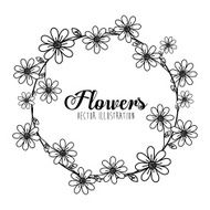 Black and white floral design N22