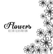 Black and white floral design N23