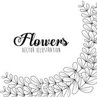 Black and white floral design N25