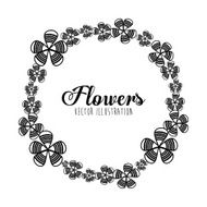 Black and white floral design N27