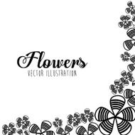 Black and white floral design N28