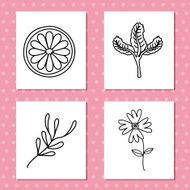 Flowers floral card N6
