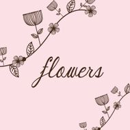 Flowers floral card N8