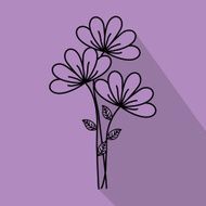 Flowers floral card N15
