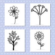 Flowers floral card N16