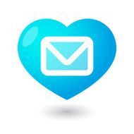 Heart with an email sign