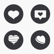 Vector modern heart icons set N5