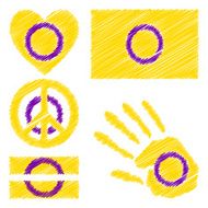 Intersex pride design elements N2