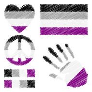 Asexual pride design elements N2