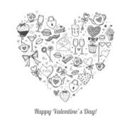 Valentines Day card wih heart