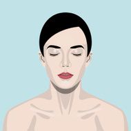 Fashion beauty young Woman with pink Lips N2