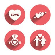 Valentine day icons I love you ring sign N6