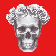 skull with roses N4