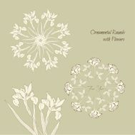 Ornamental rounds with flowers 4