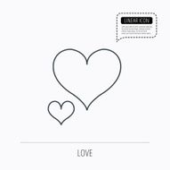 Love hearts icon Lovers sign N12
