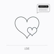 Love hearts icon Lovers sign N13