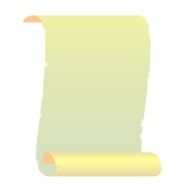 Realistic illustration roll for manuscript