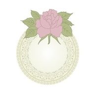 vintage greeting card with rose