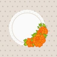 Wedding card with flowers N2