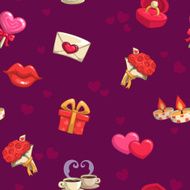 cute romantic seamless pattern N2