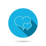 Love heart icon Couple romantic sign N9