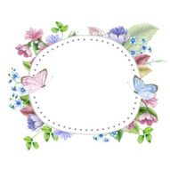 Watercolor floral frame N25