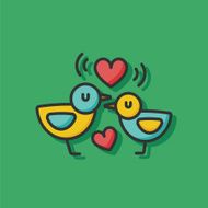 lover birds icon N4