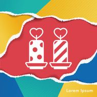 valentine's day candle icon N2