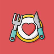 valentine's day meal icon N4