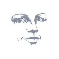 Monochrome silhouette of romantic attractive lady face features
