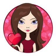 Cute girl with gift box