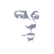 Vector art drawing portrait of gorgeous dreamy girl isolated N3