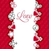 Gay Love Card Vector Illustration