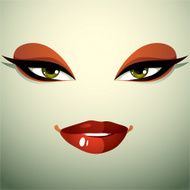 Emotional expression on the face of cute girl Beautiful N2