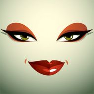 Emotional expression on the face of cute girl Beautiful sexy