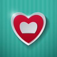 Paper Hearts on Turquoise Background N5