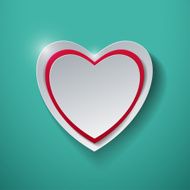 Paper Heart on Turquoise Background N2