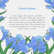 Invitation card Greeting card with irises