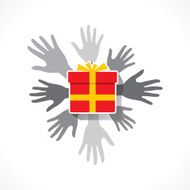 giving gift concept design