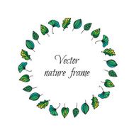 Vintage leaves frame