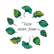 Vintage leaves frame N2
