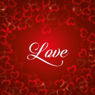 Romantic love design with red hearts N6