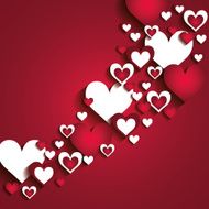 Romantic love design with red hearts N7