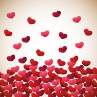 Romantic love design with red hearts N8