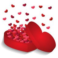 Romantic love design with red hearts N9