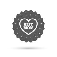 Best mom sign icon Heart love symbol N2